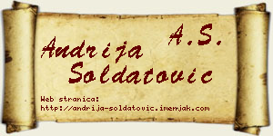 Andrija Soldatović vizit kartica